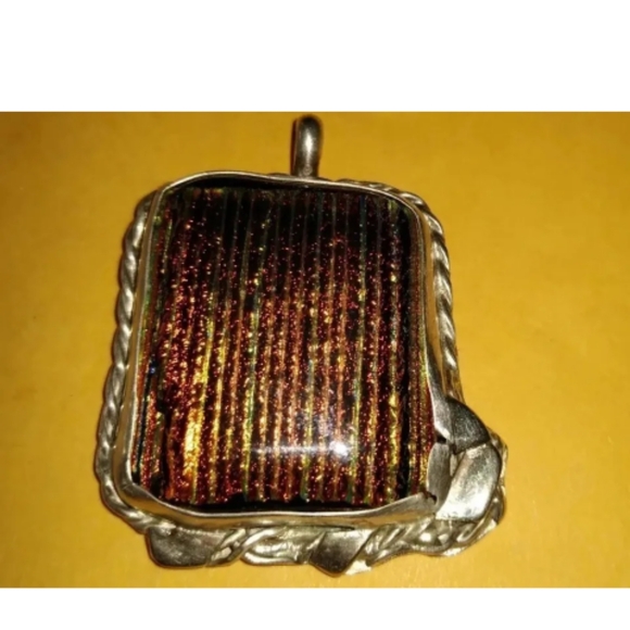 Showcase your unique style with this Dicroic Glass Pendant from Artisan. Crafted - Picture 7 of 9